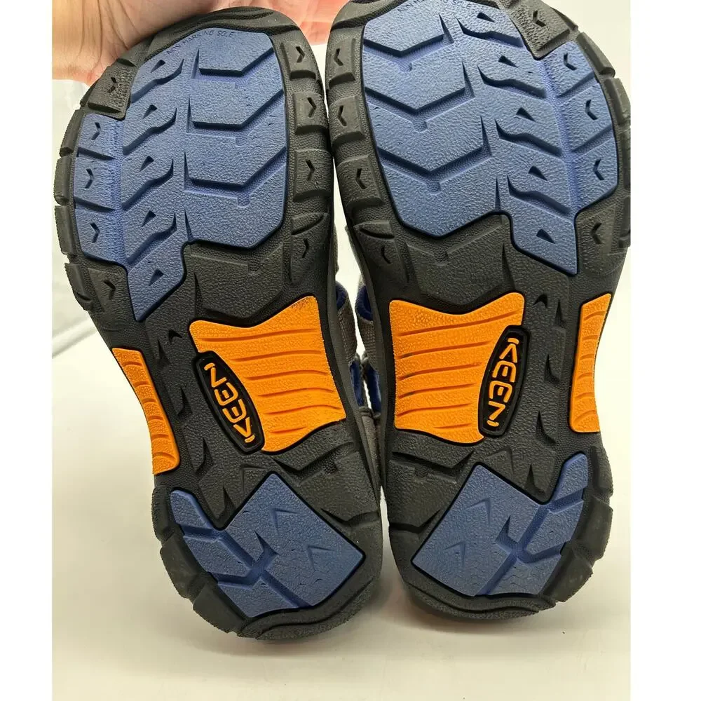 KEEN Newport H2 Hiking Water Sandals Kids Gray Blue Orange Size 4 EU 36 Outdoors